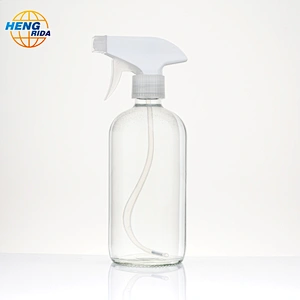 16oz amber/blue/clear glass bottle with sprayer