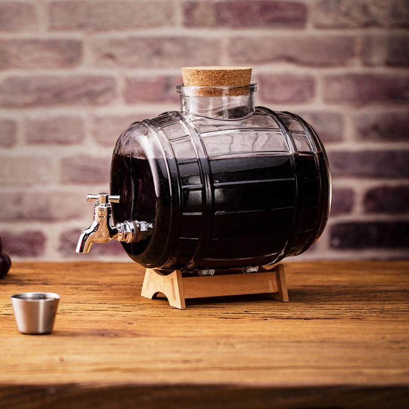 2300ml Glass Barrel Dispenser with Cork & Faucet