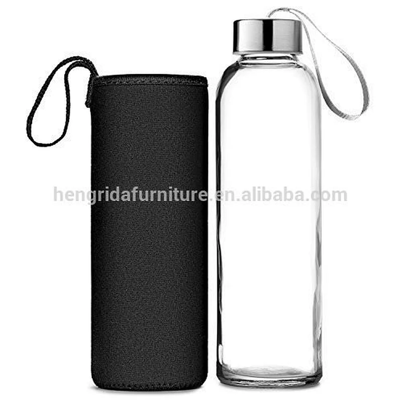 18oz Glass Water Bottle For Beverage Juicer
