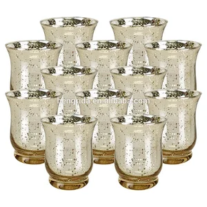 metallic color glass votive candle holder for home deco and weddings