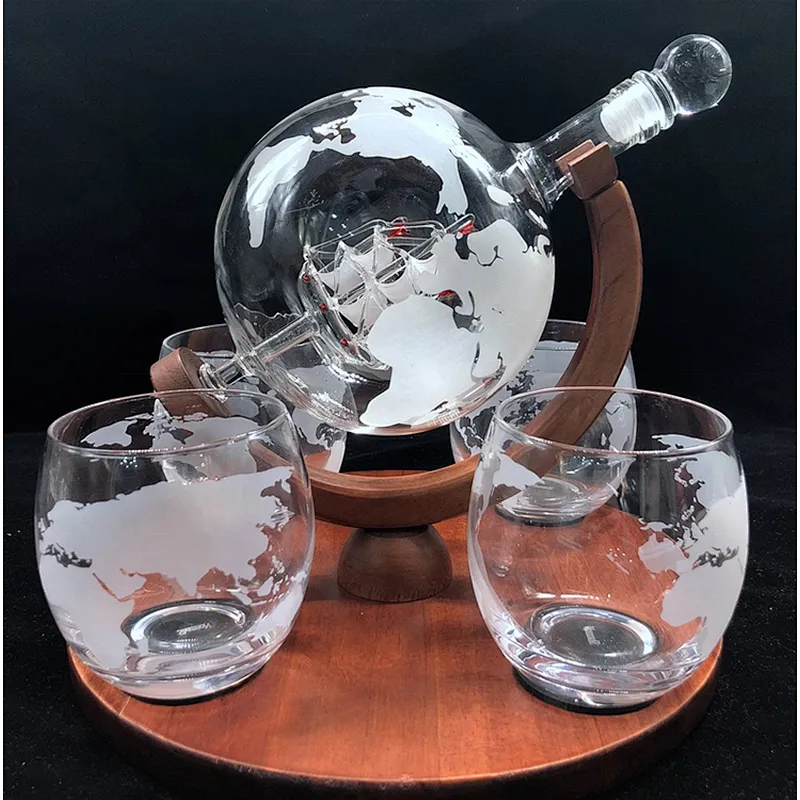 A whisky bottle with a unique shape global shape