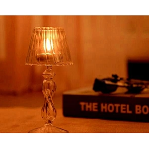 Creative European Romantic Classic Handicraft Table Lamp Glass Candle Holder For Home Decoration