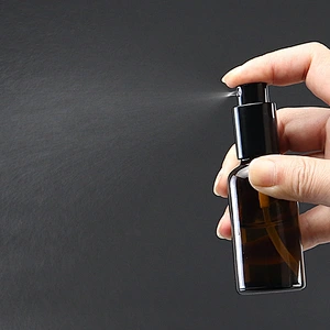 Brown sprayer glass bottle small container 30ml