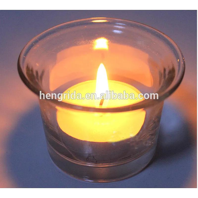 wedding church clear glass candle holder