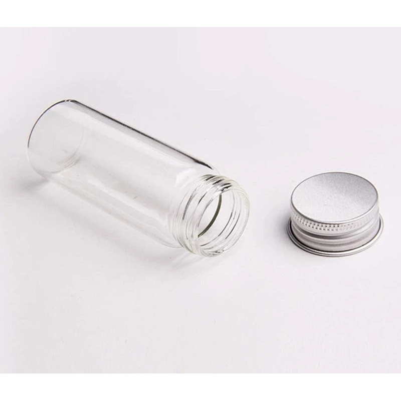 15ml 25ml 40ml 50ml 60ml Tube Glass Liquor Bottle Sample Glass Bottle With Aluminum Cap