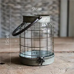 Factory price Antique Outdoor indoor Decorative Hanging Candle Lantern with flameless led candle