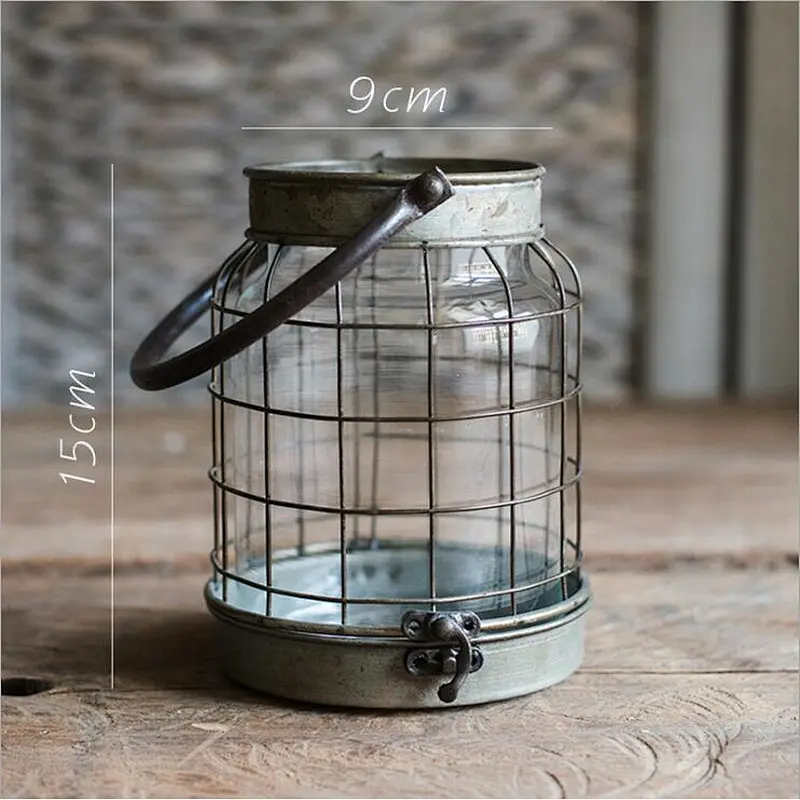 Factory price Antique Outdoor indoor Decorative Hanging Candle Lantern with flameless led candle