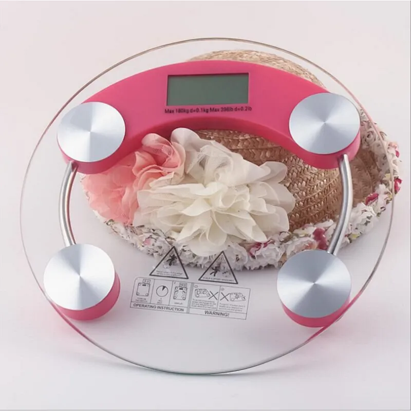 Round Square Rectangular colored Tempered Glass human Weight scale