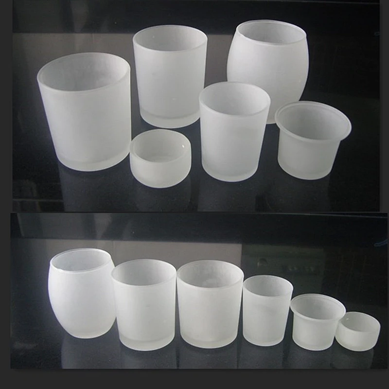 Frosted Glass Candle Holder Cup For Votive Candle and Tealight Table Wedding Dinner Party Home Decoration