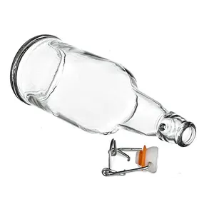 Clear Color Swing Top Glass Bottles For Kombucha, Kefirwith Swing Top For Kombucha, Kefir, Beer