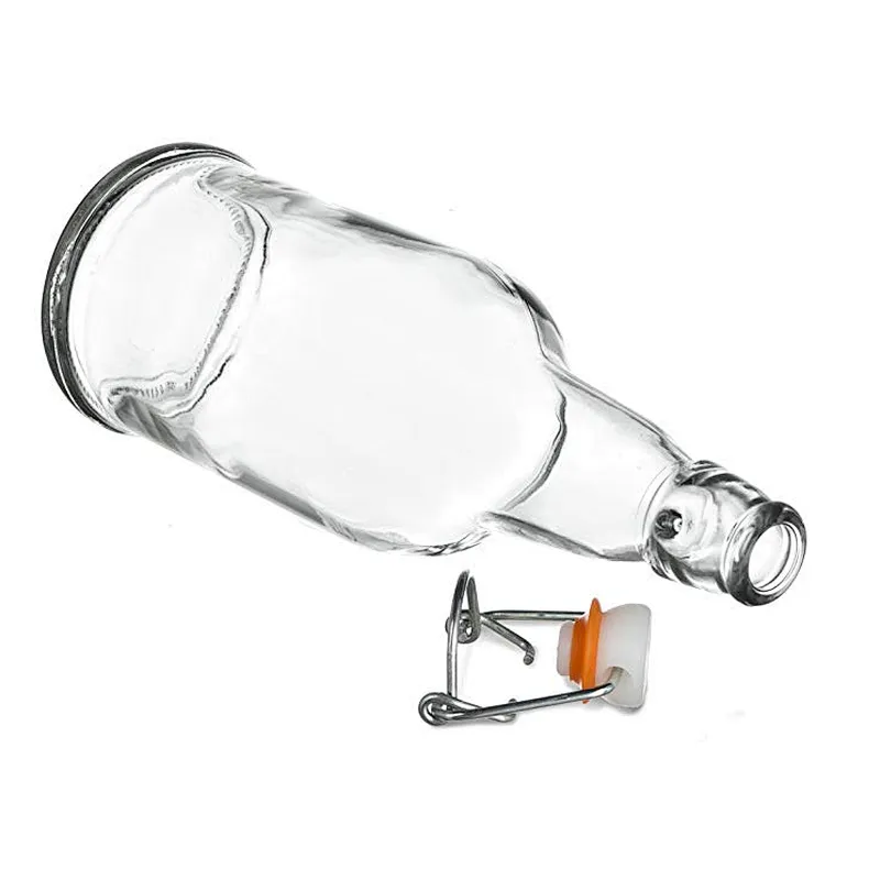 Clear Color Swing Top Glass Bottles For Kombucha, Kefirwith Swing Top For Kombucha, Kefir, Beer