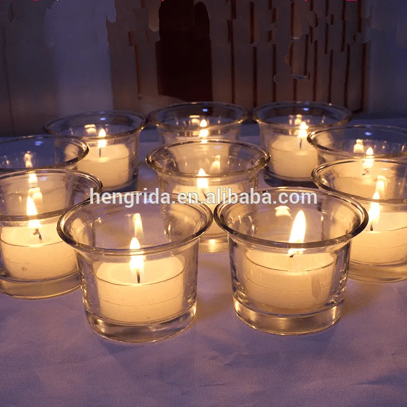 wedding church clear glass candle holder