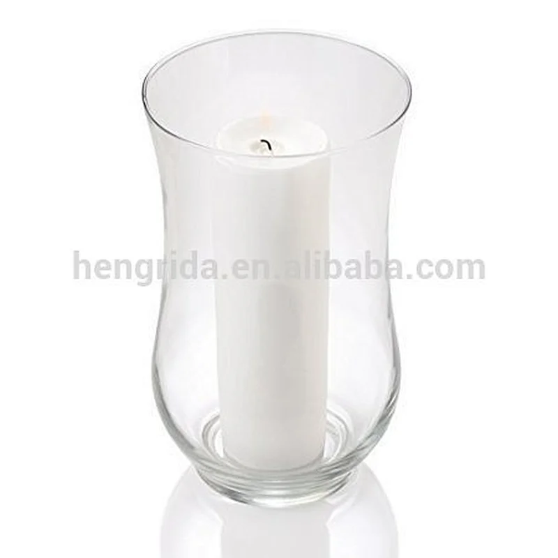 Glass Hurricane Candle Holder with Subsequent Machining