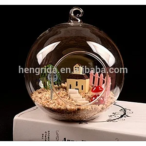 Romantic Crystal Glass Hanging Candle Lantern for Home Ornament (Dia 6cm)