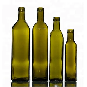 250ml 500ml 750ml 1000ml Customized Colored Food Grade Lead Free Sesame Oil/Oliver Oil Glass Bottle For Kitchen Storage