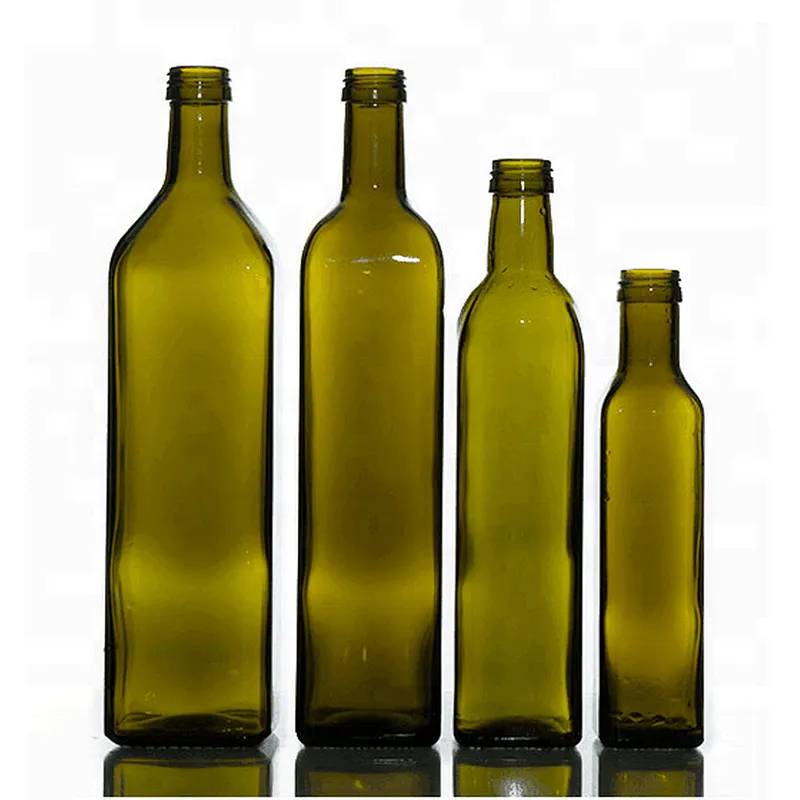 250ml 500ml 750ml 1000ml Customized Colored Food Grade Lead Free Sesame Oil/Oliver Oil Glass Bottle For Kitchen Storage