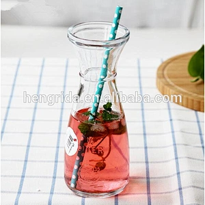 250ml/500ml/1000ml high quality clear glass drinking bottle for cold beverage and milk