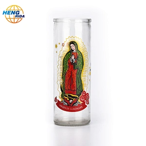 A candlestick print for church prayers with painted design