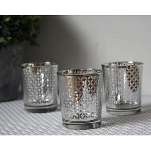 Plated Glass Votive Tealight Candle Holders for Weddings, Parties and Home Decoration