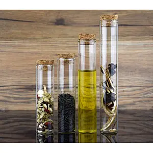 High quality glass tube with cork lid