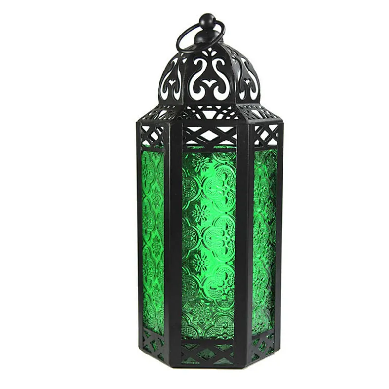 Moroccan style Glass Candle holder, Antique indoor outdoor hanging Candle Lantern for Patio, Events, Parties, Weddings