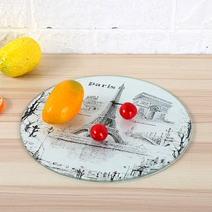 Round Tempered Glass Cutting Board