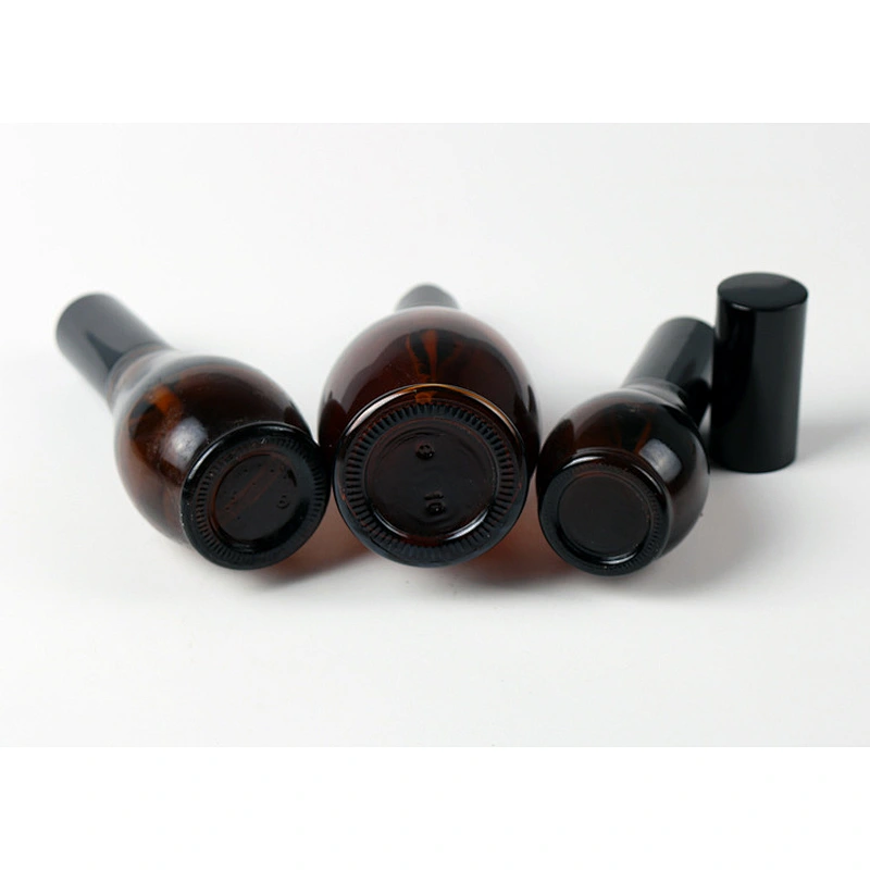 The gourd shape Latex glass bottle essential oil glass bottle