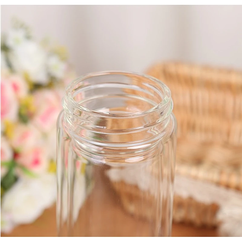 400ml 500ml Tea Infuser Bottle Borosilicate Glass with Bamboo Lid