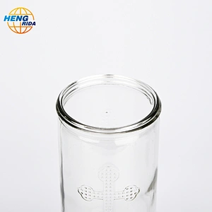 620ml cross pattern glass candle holder
