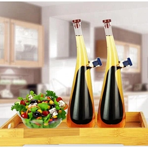 Double Wall  High Borosilicate Glass oil and vinegar bottle spice bottle