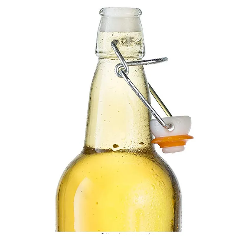 Clear Color Swing Top Glass Bottles For Kombucha, Kefirwith Swing Top For Kombucha, Kefir, Beer