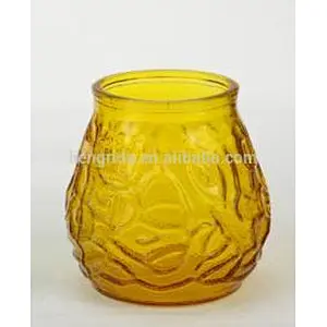 Glass candle holder in different colors