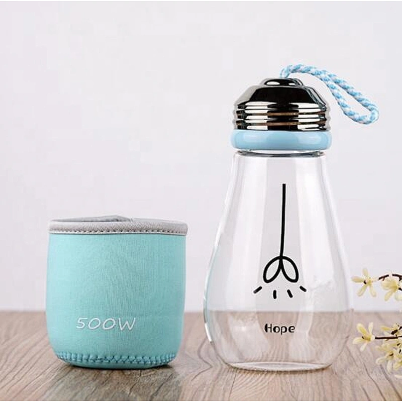 Creative bulb shape glass logo custom bulb shape glass