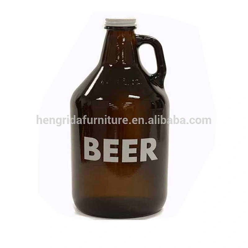 64oz Solid Amber Beer Glass Growler Bottle