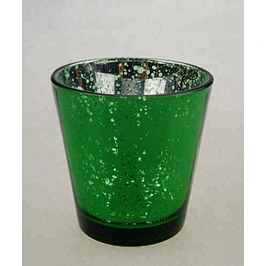 Wholesale Elegant Decorative Tea Cup Glass Candle Holder With Electroplating
