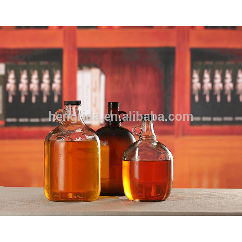Single Ear Glass Growler Bottle 500ml 1000ml 1500ml 2000ml 3000ml 4000ml 5000ml