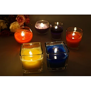 Clear Glass Votive Candle Holder Scented Candle Glass  For Birthday Party Holiday Wedding Decoration