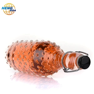 Airtight Sealed Swing Top Glass Bottles 1000ml With Buckle Lid