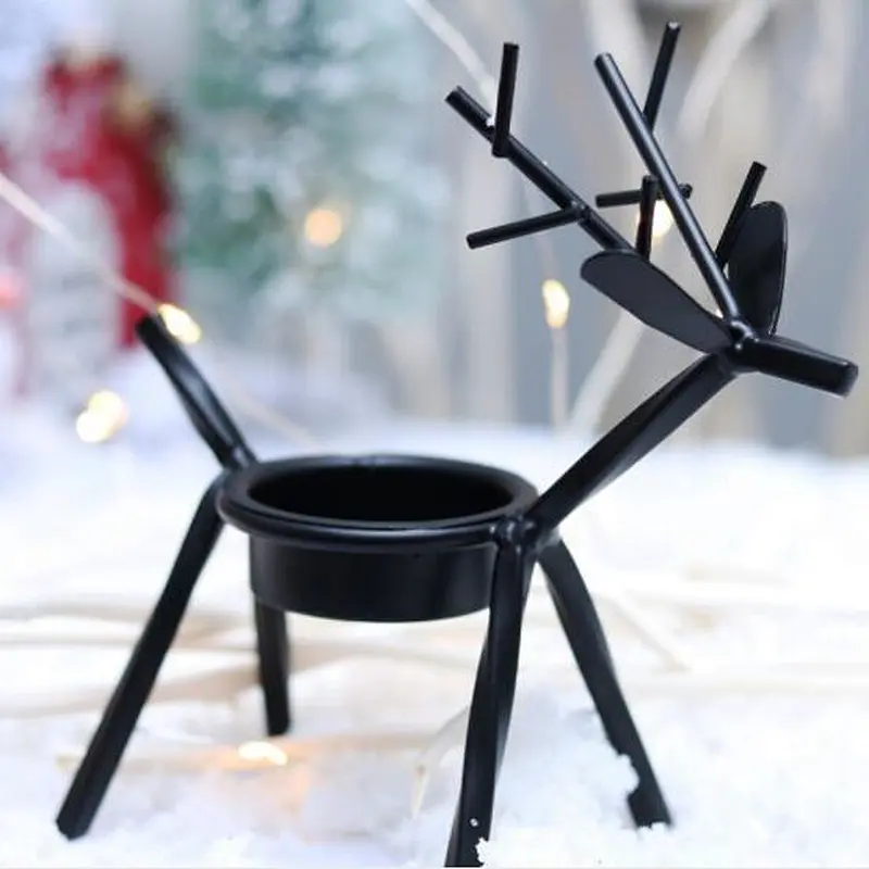 Creative European deer iron candlestick candle holder