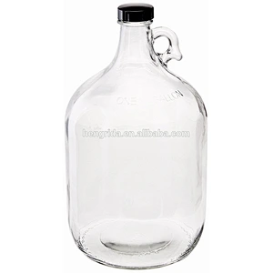 1 gal clear glass growler with lid for home brew