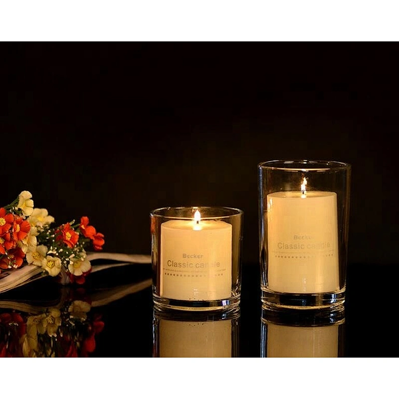 Elegant Home Decoration Tea Cup Glass Candle Holder