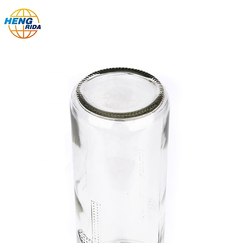 Cross embossed transparent glass candlestick