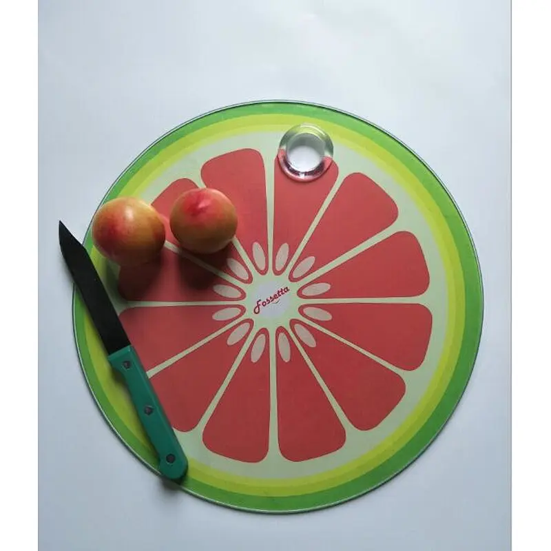 Round Tempered Glass Chopping Board