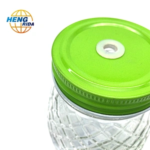 450ml Pineapple Shape Clear Glass Jar with silicone Lid