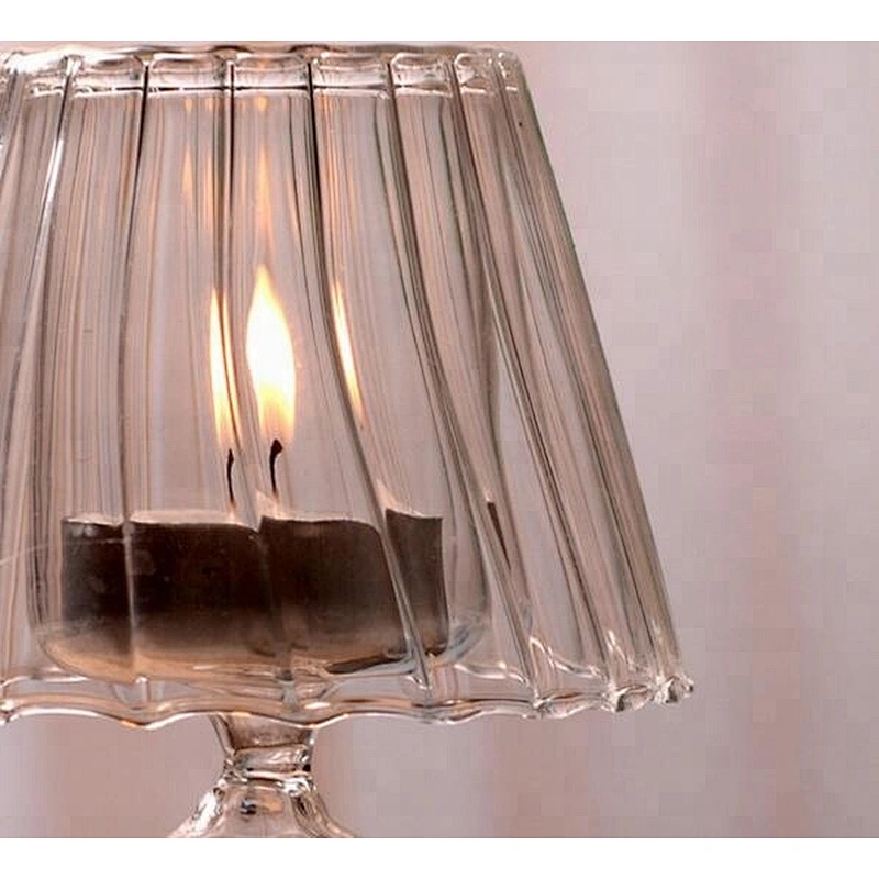 Creative European Romantic Classic Handicraft Table Lamp Glass Candle Holder For Home Decoration