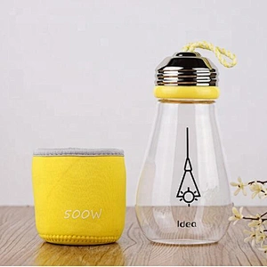 Creative bulb shape glass logo custom bulb shape glass