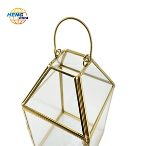 Geometric Stained Glass vase Terrarium Ball air hanging plant succulent globe terrarium