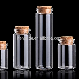 20ml 65ml 110ml Borosilicate Glass Tube Bottle with Aluminum Cap for Candy