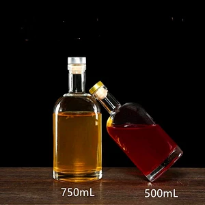 750ml 500ml Glass Bottle for Vodka Whiskey Spirit