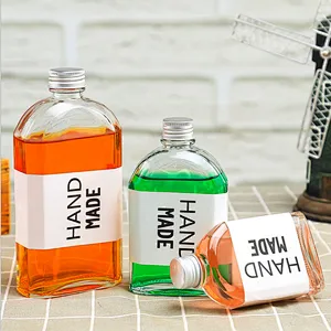 100ml 200ml 350ml beverage juice milk glass bottle with aluminum lid